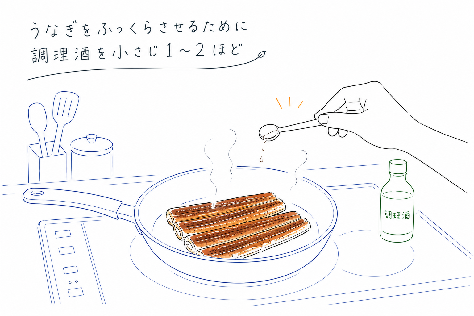 うなぎをふっくらさせた