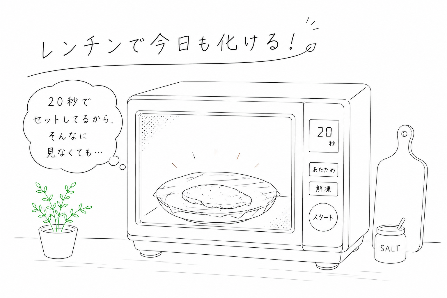 レンチでサラダチキンをチン！